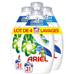 Ariel Lessive Liquide, 124 Lavages (4x31), Touche De Febreze, Active Odor Defense, Parfum De Propreté 2x Plus Long, Impeccable Même En Cycle Court Et À Froid, Fabriqué En France