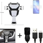 Support Voiture pour Oppo Find X3 Lite + CHARGEUR téléphone montage évacuatio