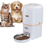 Ferplast Distributeur Croquettes Chat Automatique Risto Pet, Distributeur Croquettes Chien 4 L, Programmable, Double Alimentation, 6 Repas par Jour, Écran Rétroéclairé, Gamelle en Acier Inoxydable