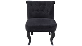 Fauteuil en tissu MARQUIS coloris noir