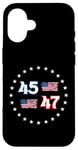 Coque pour iPhone 16 45 47 Trump 2024, Trump President 45 47, 45 47 Chemise pour homme