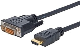 Microconnect Hdmi To Dvi-d Cable 1.8m Dvi-d Hdmi Musta