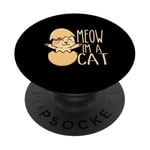 Meow Im A Cat Funny Cat PopSockets PopGrip Adhésif