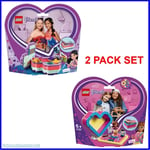 Lego Friends 41385 Emma's Summer Heart Box & 41357 Olivia Heart Box NEW & SEALED