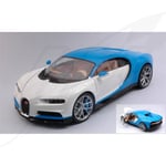 FR- Welly BUGATTI CHIRON METALLIC BLUE/WHITE GT SERIES 1:18 - WE11010MBW