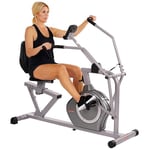 Sunny Health and Fitness Magnetic Recumbent Bike Exercise Bike, 160 KG (350 LB) High Weight Capacity, Cross Training, Arm Exercisers, Monitor, Pulse Rate Monitoring - SF-RB4708