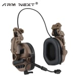 ARM NEXT F30-Casque d'amplification sonore anti-bruit extérieur,protection auditive,cache-oreilles de tir électronique,chasse au laser - Type brown