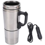 Eosnow - Bouilloire électrique en acier inoxydable pour voiture, 350/150ML, pour café, thé, Thermos, tasse chauffante pour l'eau, 12V