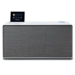 Pure Evoke Home All-in-One Stereo Music System (DAB+/FM Radio, Internet Radio, Podcasts, Spotify Connect, Bluetooth, CD, foldable colour display) Cotton White