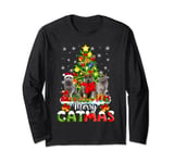 Merry Catmas British Shorthair Cat Santa Xmas Tree Christmas Long Sleeve T-Shirt