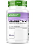 Vitamine D3 20.000 I.E + Vitamine K2 200 mcg Menaquinon MK7 Depot - 100 Comprimés - 99,7+% All-Trans (K2VITAL® by Kappa) - Végétarien - Haute Dose - Qualité Premium