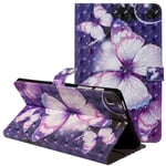 Samsung Galaxy Tab A7 Lite 8.7 etui - Purple Butterfly