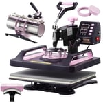 VEVOR Machine de Sublimation Textile, Noir et Rose, 29x38 cm