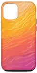 Coque pour iPhone 12/12 Pro Rose et jaune, motif abstrait et dégradé coloré