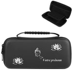 Etui pochette Switch LITE noir personnalisee prenom bouddha blanc