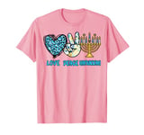 Chanukah Love Peace Hanukkah Funny Jewish Kids Toddler Girl T-Shirt