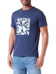 Emporio Armani Men's Macro Logo Crew Neck T-Shirt, Navy/Eagle PRINT2, XL