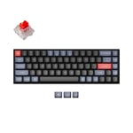 Keychron K6 Pro QMK/VIA Wireless RGB Hot-Swappable Mechanical Keyboard - Gateron Red, 68 Key