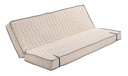 King of Dreams Matelas Clic Clac 130x200 Mousse Rembourrage 100% polesther Tissu Strech très résistant - Hauteur 10 cm - Soutien Ferme - TECHNO10