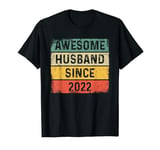 2nd Year Wedding Anniversary Epic Awesome Husband Since 2022 T-Shirt