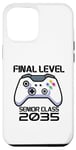 Coque pour iPhone 12 Pro Max Jeu vidéo Senior Class Final Level Gamer Class of 2035