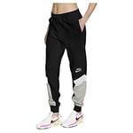 NIKE CZ8608-010 W NSW Heritage Jogger FLC MR Pants Womens Black/Grey Heather/White/(White) 2XL