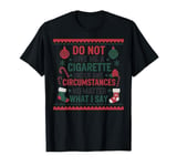 Funny Christmas Holiday Quitting Bad Habits Design T-Shirt