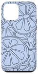 Coque pour iPhone 12 mini Silhouette bleu clair motif agrumes