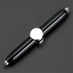 LED-penna Fidget Spinner Pen Stress Relief Leksak LED Snurrande Kulspetspenna Flera Färger Bright black