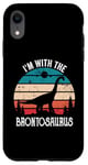 iPhone XR I'm With The Dinosaur Brontosaurus, Dino Gifts For Kids Case