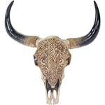 Trophée de tête de taureau longhorn crâne décoratif 45cm trophée intérieur extérieur décoration murale 040002849