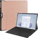 Coque Compatible avec Microsoft Surface Pro 11/Pro 10/Pro 9, Housse Etui de Slim Léger, Compatible avec Un Clavier (Le Produit n'inclut Pas Le Clavier), Protection Complète, Or Rosé