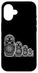 Coque pour iPhone 16 Poupées russes à dessin artistique en une ligne