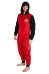 Manchester United F.C. Mens Pyjamas, Fleece Mens Onesies, Football Gifts For Men (Red, 2XL)