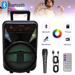 1000W Large Party Bluetooth Speaker Heavy Bass Stereo Sound Indoor Outdoor + Mic