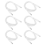 6 Pcs 3Ft Male to Male Plug 3.5 x 1.35mm DC Power Extension Cord Cable, White