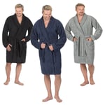 Mens Luxury Soft Terry Cotton Towelling Bath Robe Dressing Gown By Pierre Roche