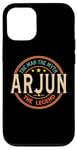 Coque pour iPhone 13 Pro ARJUN The Man The Myth The Legend Vintage Personnalisé