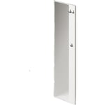 Porte-manteau mural avec miroir Blanc H182x50x4cm