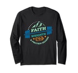 Christian Gym for Faith Weights and Protein Shakes Long Sleeve T-Shirt