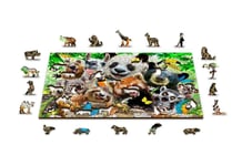 Puinen palapeli ainutlaatuisilla elementeillä "Bear Paradise" Wooden Puzzle 1000 pcs / Wooden.city