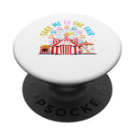 Take Me To State And County Fairs Pop Corn Ferris Wheel PopSockets Adhesive PopGrip