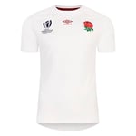 Umbro Mens England RWC2023 Rugby Home Shirt Adults Top White M