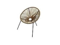 Fauteuil De Jardin En Acier Acapulco Rattan Naturel