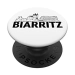 Biarritz France City Skyline Silhouette Croquis PopSockets PopGrip Interchangeable