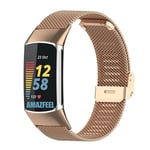 Fitbit Charge 5 Rose Armband i mesh, roséguld