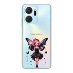 Coque compatible Honor X7A fee noir papillon personnalisee