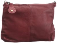 Pieces Bertha Leather Cross Over, Sac bandoulière - Rouge (Burgundy)