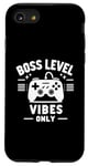 Coque pour iPhone SE (2020) / 7 / 8 Boss Level Vibes Only Gamer Fun