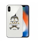 Coque Iphone XS MAX tete de mort aztec transparente